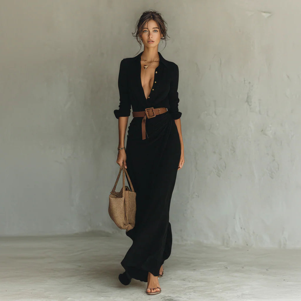 Millie - Vestido camisa con solapa