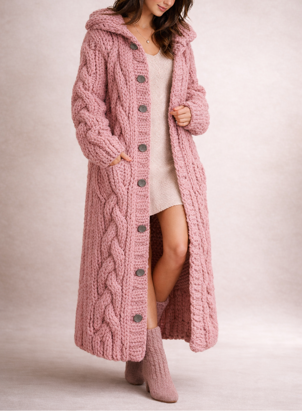Karin / Abrigo trenzado Luxe