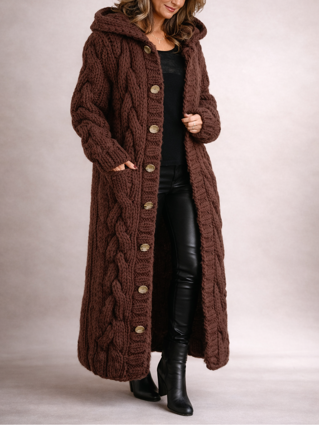Karin / Abrigo trenzado Luxe