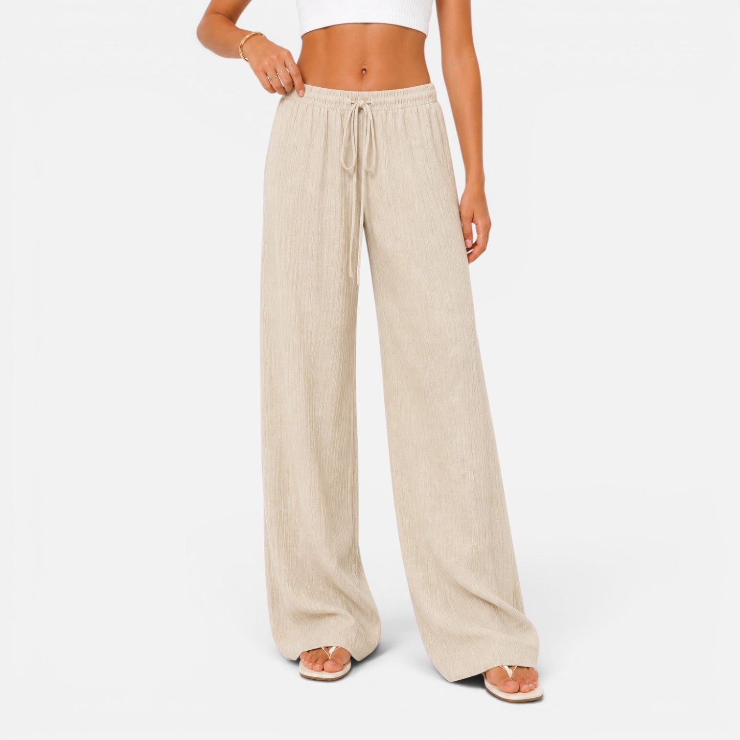 Felorro - pantalones ligeros de mujer de corte ancho