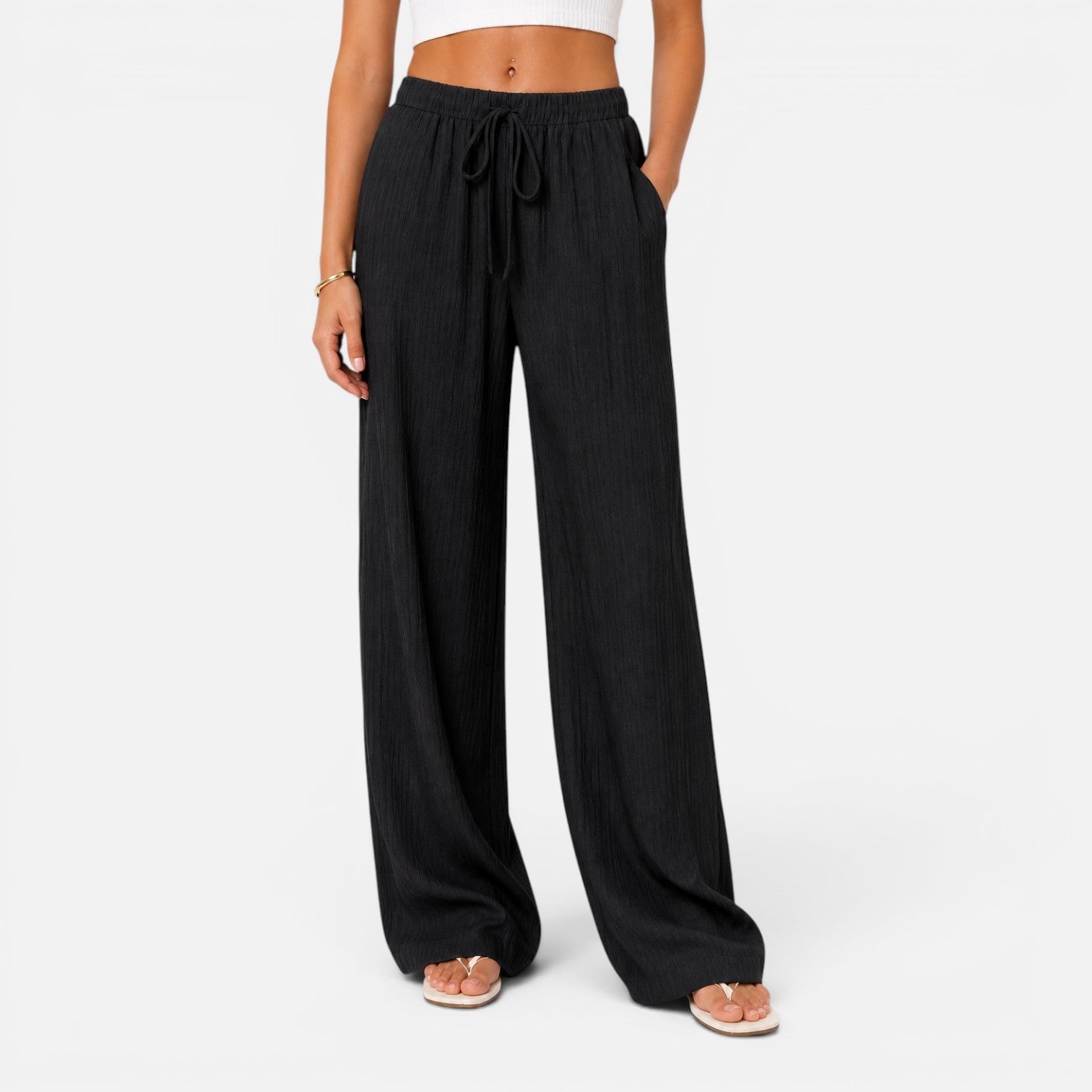Felorro - pantalones ligeros de mujer de corte ancho