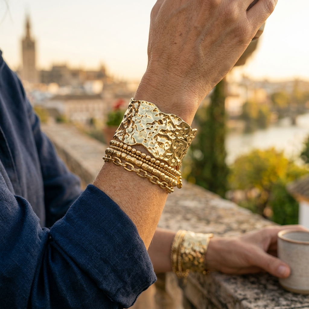 Terra Doré - pulsera con textura