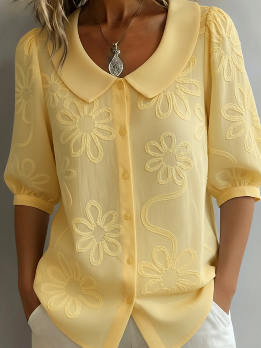 Soléa Bloom / Blusa ligera floral de elegancia natural