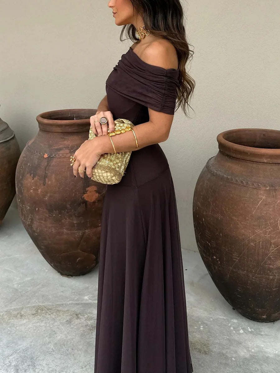 Giorgina - Vestido largo con hombros al hombro