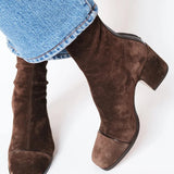Lorena - botines de tacón ancho y punta cuadrada