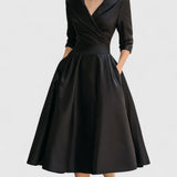 Cayetana - vestido midi con escote cruzado