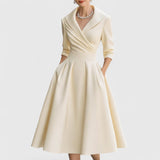 Cayetana - vestido midi con escote cruzado