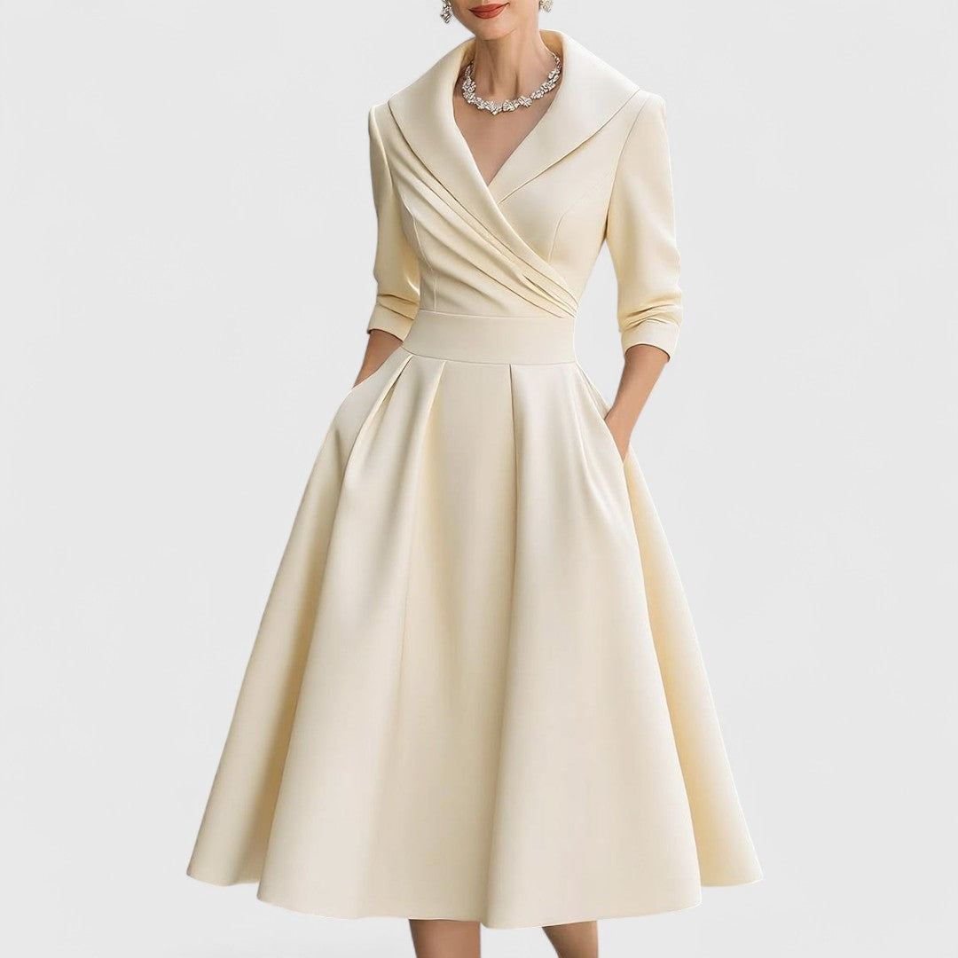 Cayetana - vestido midi con escote cruzado