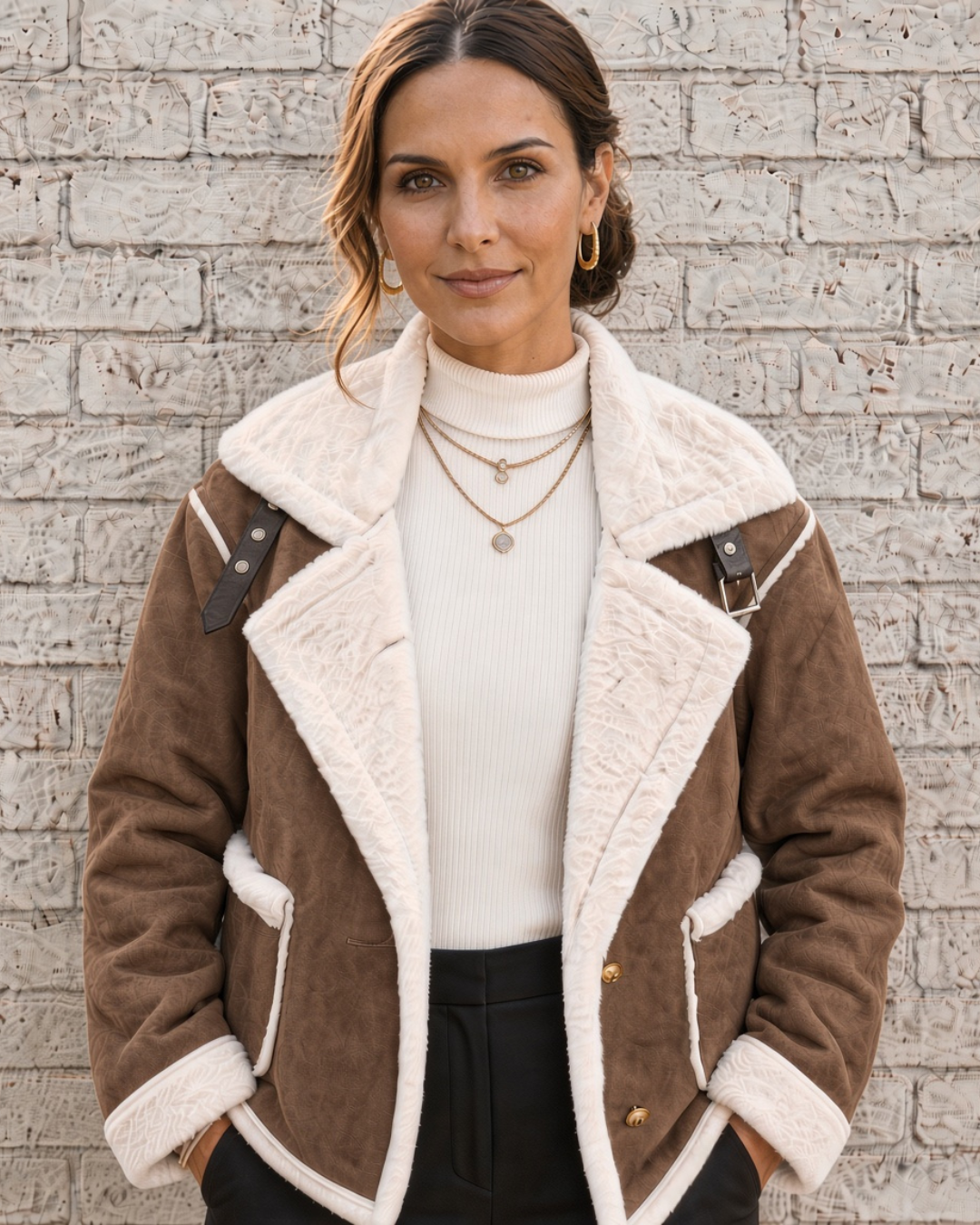 Adela- chaqueta con cuello de borreguito