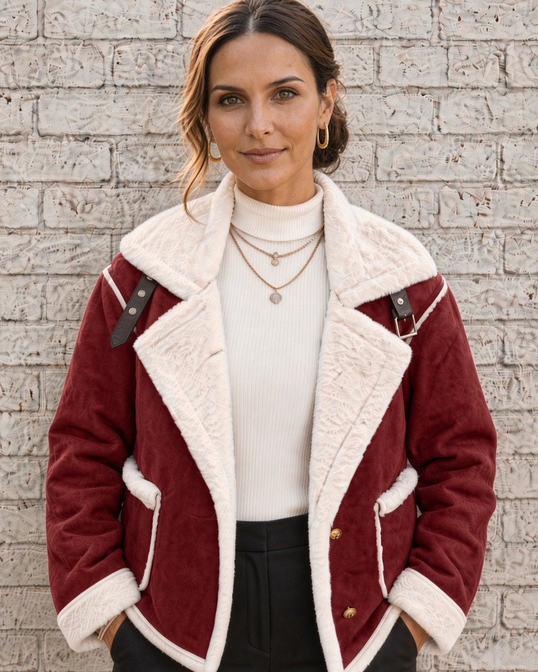 Adela- chaqueta con cuello de borreguito
