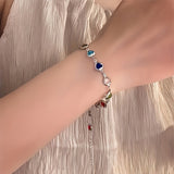 Amara - pulsera de corazones multicolor