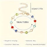 Amara - pulsera de corazones multicolor