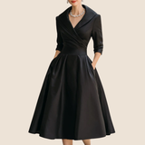 Cayetana - vestido midi con escote cruzado