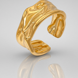 Alquimia - anillo de estilo irregular y acabado sofisticado