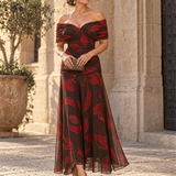 Paula - vestido marrón floral