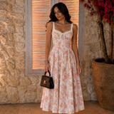Encanto - vestido midi floral con hendidura