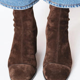 Lorena - botines de tacón ancho y punta cuadrada