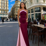 Condesa - vestido satinado con escote cruzado