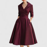 Cayetana - vestido midi con escote cruzado