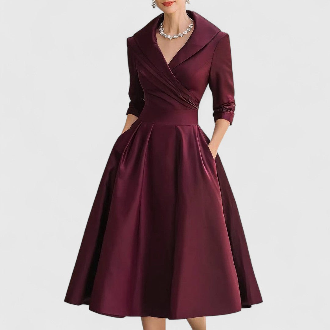 Cayetana - vestido midi con escote cruzado