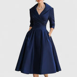 Cayetana - vestido midi con escote cruzado