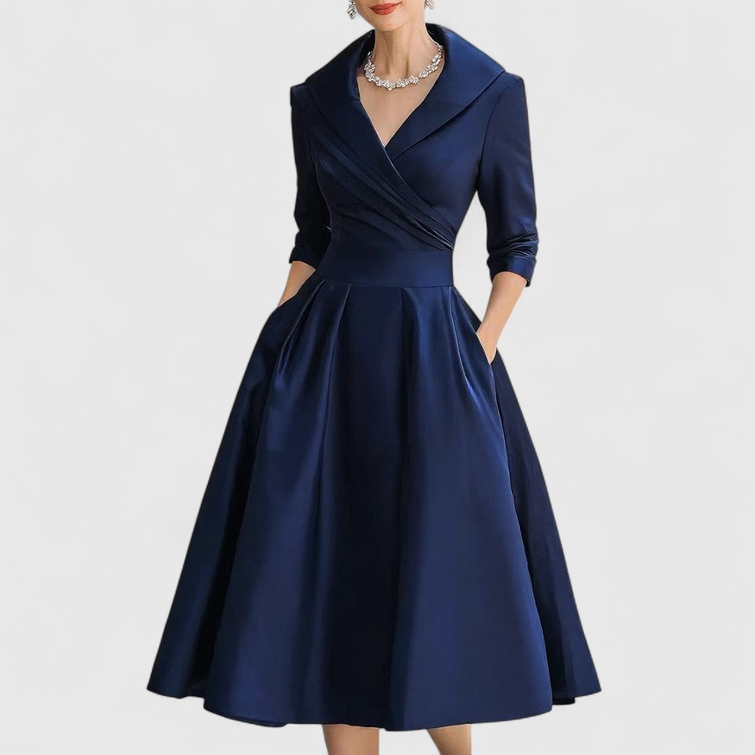 Cayetana - vestido midi con escote cruzado