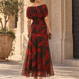 Paula - vestido marrón floral
