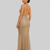 Destello - vestido de tul elástico con  tejido de cristal