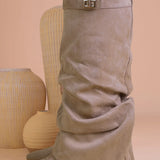 Cavalière - bota ancha de ante hasta la rodilla
