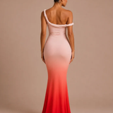 Solara - vestido largo de corte sirena con un solo hombro