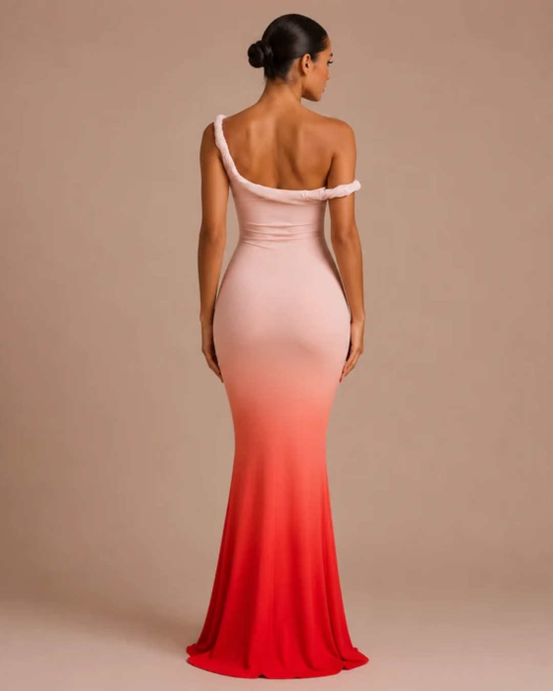Solara - vestido largo de corte sirena con un solo hombro