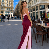 Condesa - vestido satinado con escote cruzado