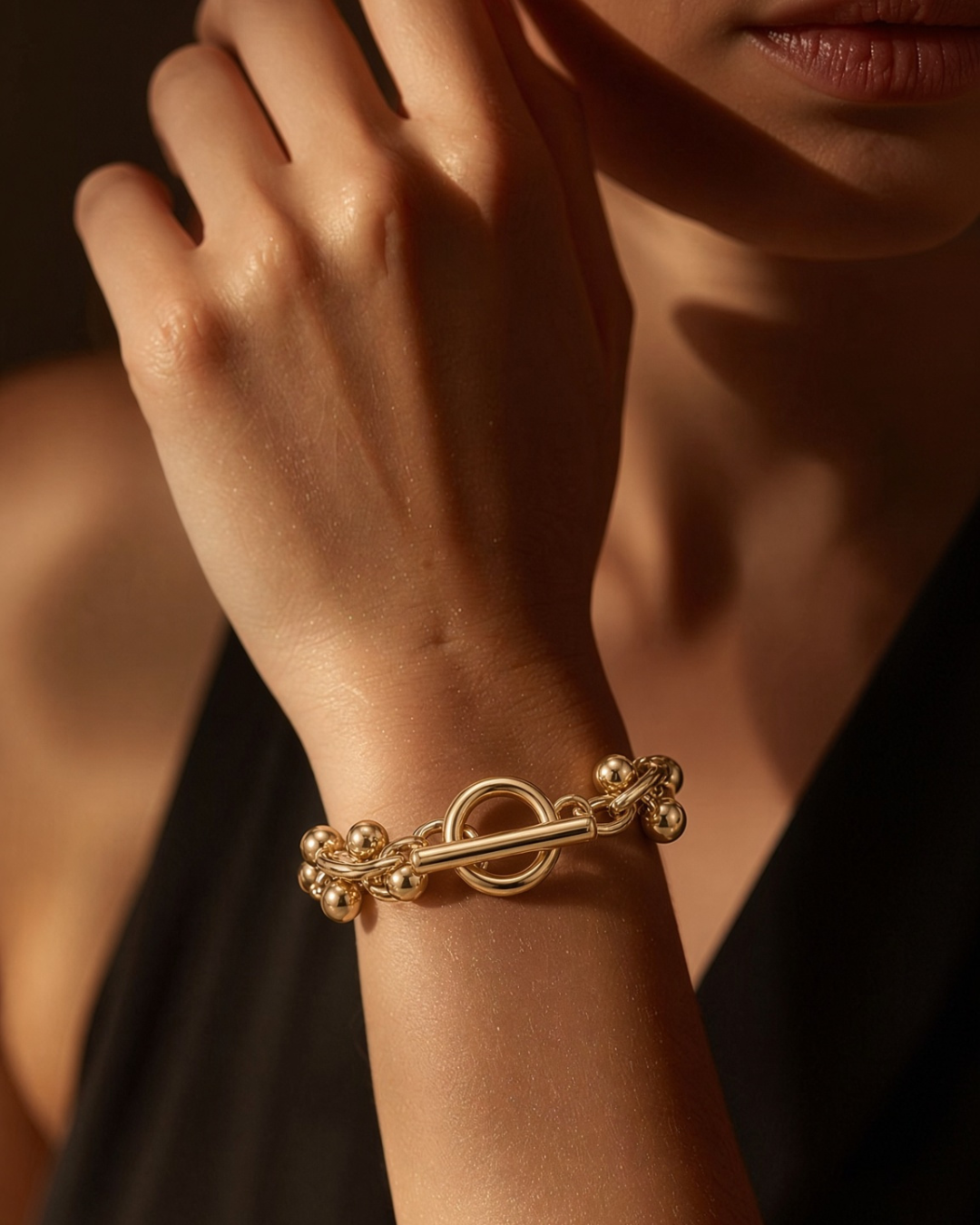 Soléa - pulsera elegante y dorada