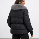 Rocío Madrid - chaqueta acolchada con cuello de pelo
