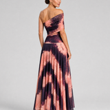 Giina - vestido con estampado Naranja y Marrón
