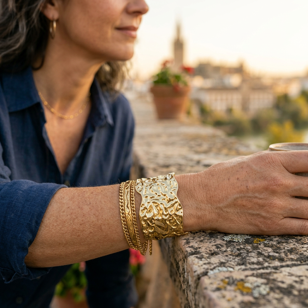 Terra Doré - pulsera con textura