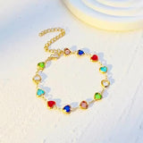Amara - pulsera de corazones multicolor
