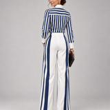 Castellana - conjunto de dos prendas con rayas verticales