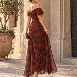 Paula - vestido marrón floral