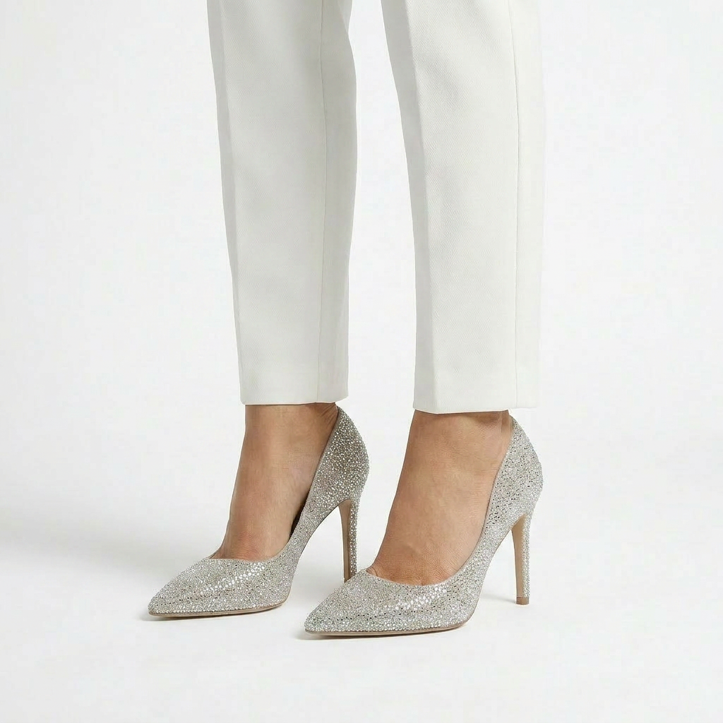 Étoile Blanche - tacones con forma de gota de lluvia