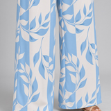 Celia - tejido fluido azul floral