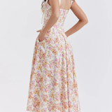 Encanto - vestido midi floral con hendidura