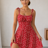 Dorada - vestido con lazos y falda acampanada