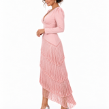 Roselle - vestido midi largo con flecos