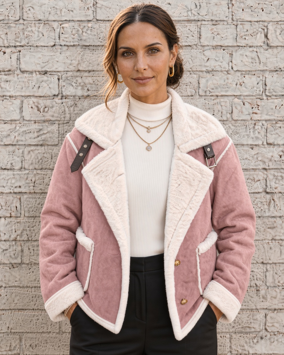 Adela- chaqueta con cuello de borreguito