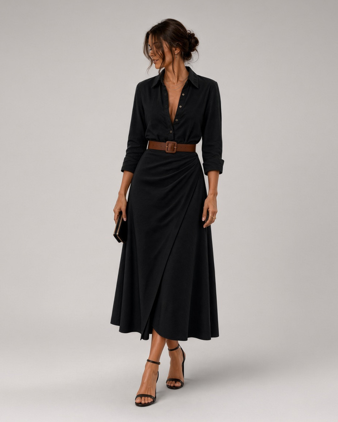 Millie - vestido camisa con solapa