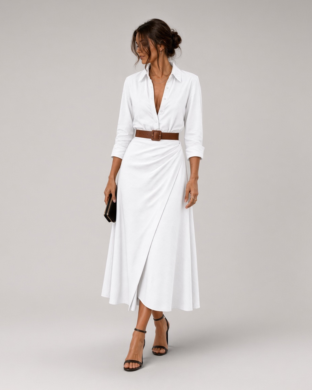 Millie - vestido camisa con solapa