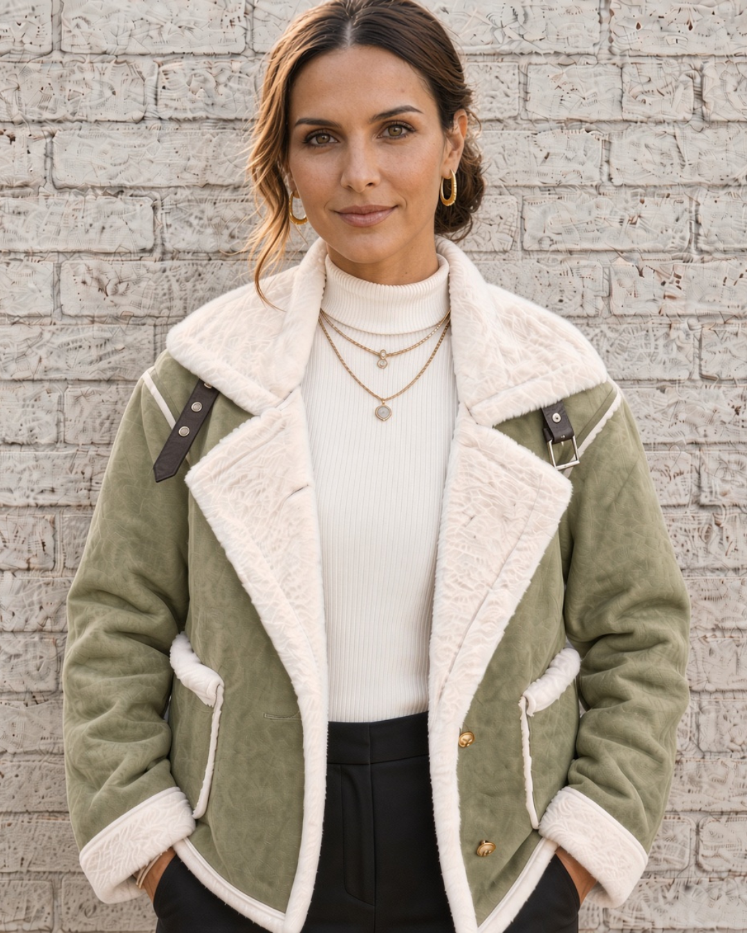 Adela- chaqueta con cuello de borreguito