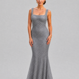 Destello - vestido de tul elástico con  tejido de cristal