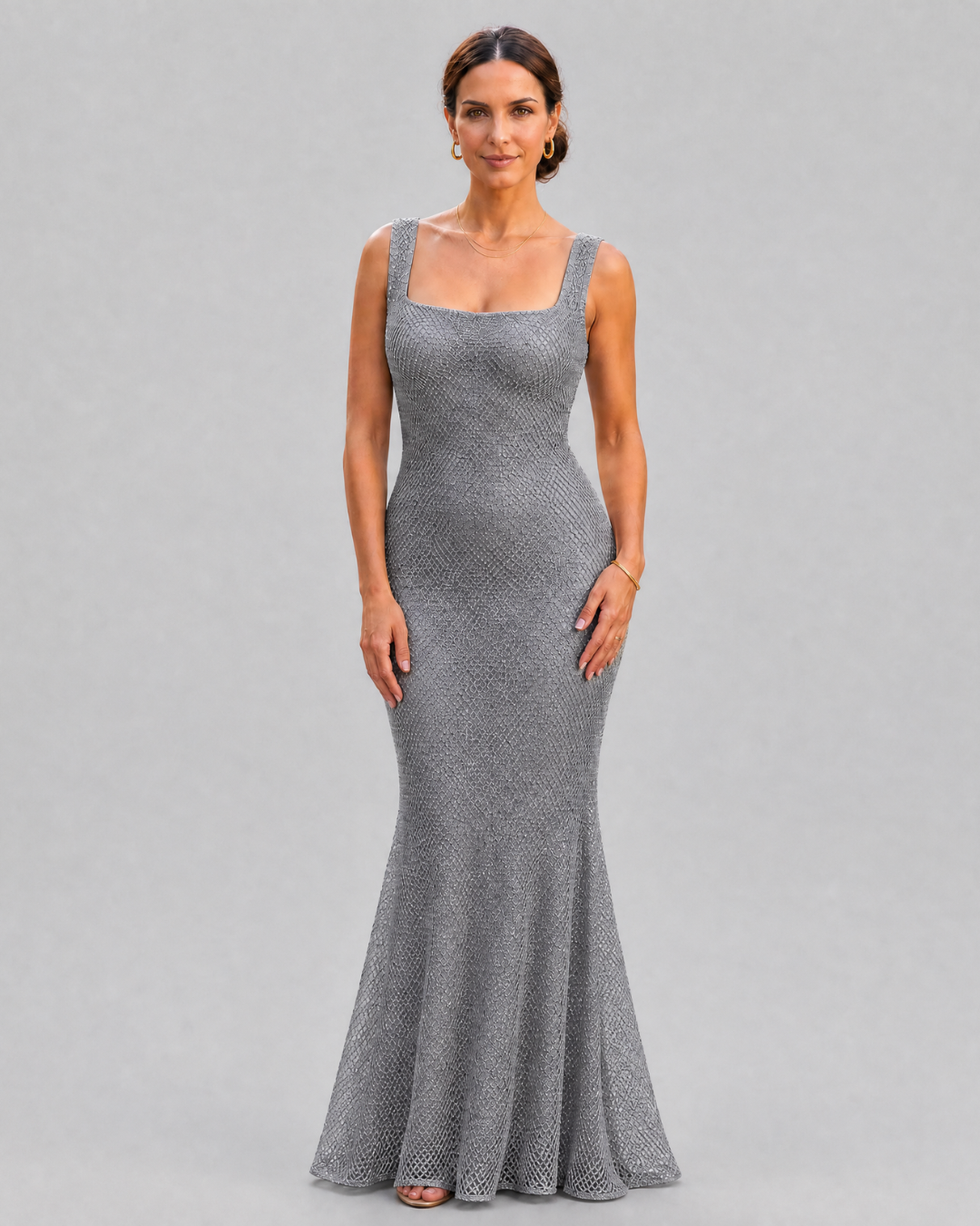 Destello - vestido de tul elástico con  tejido de cristal